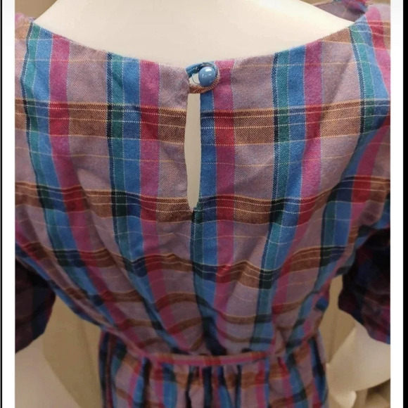 Koppy Kat Vintage Plaid Midi Dress Size 9/10 - Picture 4 of 7